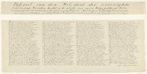 Transcription of the missing texts on the print: The Happy State of the Netherlands, 1603