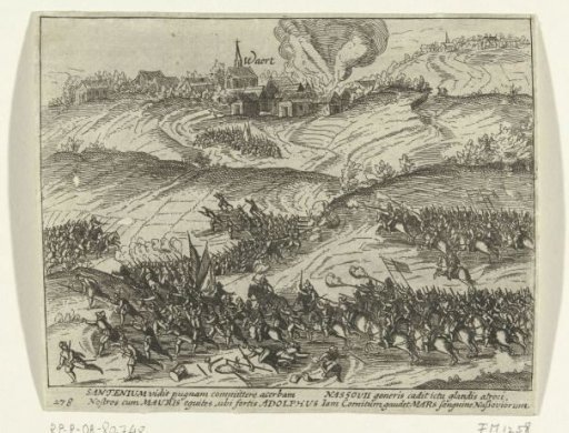 Battles at Xanten and Rheinberg in which Count Adolf of Nassau-Siegen fell, 1608