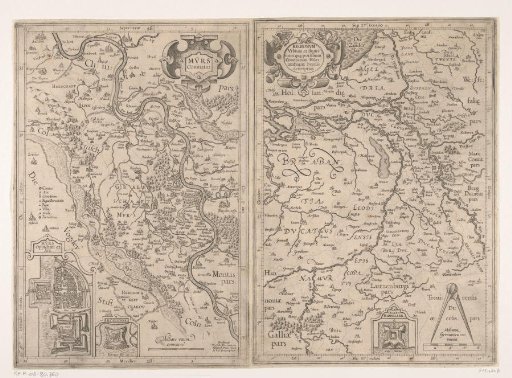 Map of the County of Moers and of the Rhineland, 1610