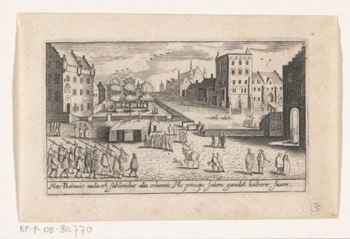 The Vijverberg and Buildings of the Binnenhof in The Hague, ca. 1610