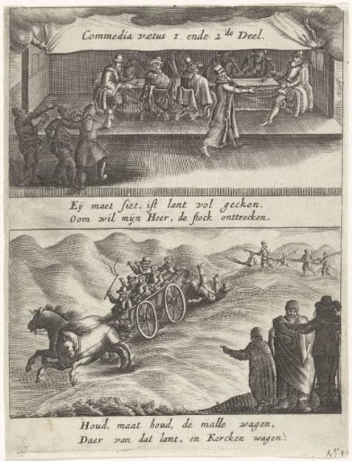 Title page of the pamphlet Commedia vaetus (second part), 1612