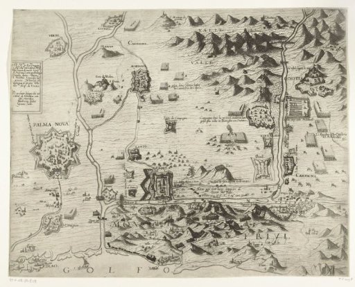 Map of the siege of the fortress Gradisca, 1616