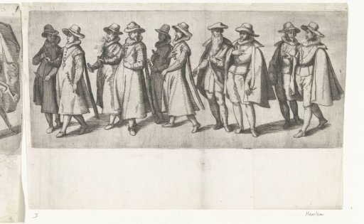 Procession by the rhetoricians' chamber De Pellicaen (Trou moet blycken) of Haarlem (second part), 1607