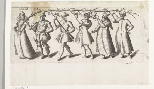 Procession by the rhetoricians' chamber De Haselieren of Hazerswoude Dorp (fourth part), 1607
