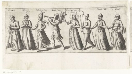 Procession by the rhetoricians' chamber De Witte Ackoleyen of Leiden (third part), 1607