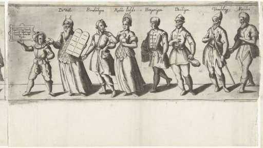 Procession by the rhetoricians' chamber Den Aeckerboom of Vlaardingen (second part), 1607