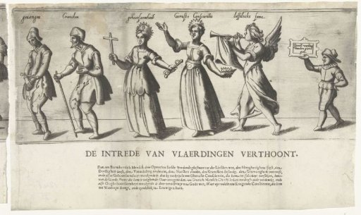 Procession by the rhetoricians' chamber Den Aeckerboom of Vlaardingen (third part), 1607