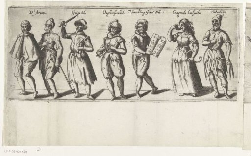 Procession by the rhetoricians' chamber Den Aeckerboom of Vlaardingen (fourth part), 1607