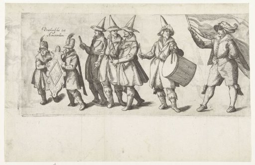Procession by the Brabantine rhetoricians' chamber Het Lavenderblomken of Amsterdam (first part), 1607