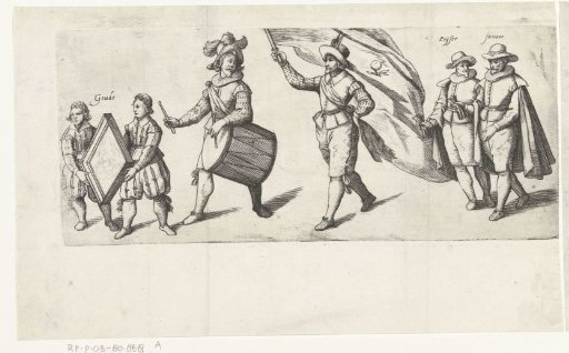 Procession by the Rhetoricians' Chamber De Goudsbloem from Gouda (first part), 1607