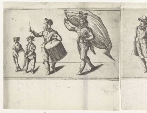 Procession by the Rhetoricians' Chamber De Sonnebloem from Kethel (first part), 1607