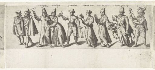 Procession by the Rhetoricians' Chamber De Sonnebloem from Kethel (second part), 1607