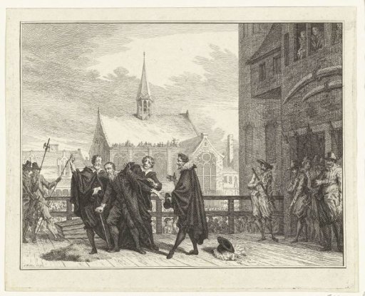 Johan van Oldenbarnevelt on the scaffold, 1619
