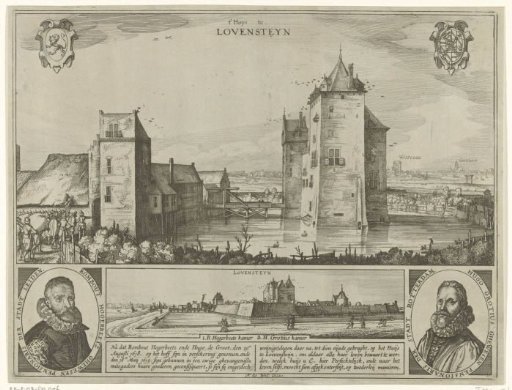 Loevestein Castle, where Rombout Hogerbeets and Hugo de Groot were imprisoned, 1619