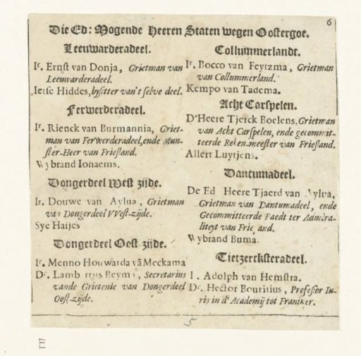 Text Sheet for the Funeral of William Louis, Count of Nassau, in the Great Church at Leeuwarden, 1620