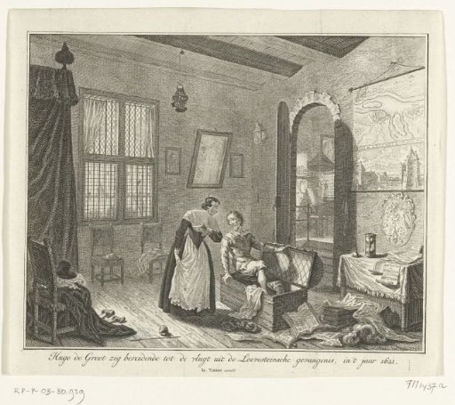 Maria van Reigersberch and Hugo Grotius prepare his escape from Loevestein Castle, 1621