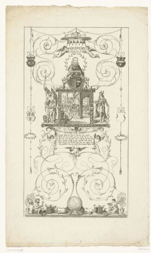 Stained glass window with a scene from the history of Metellus, with a bust of Thomas Erpenius, 1627