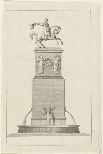 Equestrian statue of Crown Prince William II at the Portuguese Synagogue, 1816