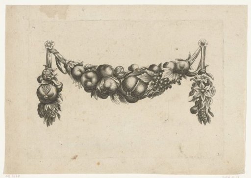 Festoon of fruit and flowers