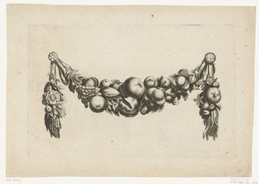 Festoon of fruit, with pomegranates