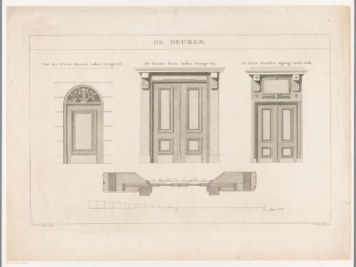 Doors of the theatre at the Leidseplein in Amsterdam, 1774