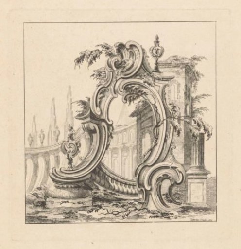 Cartouche in a Garden