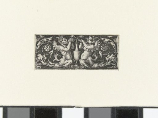 Frieze with a Vase Between a Triton and a Nereid