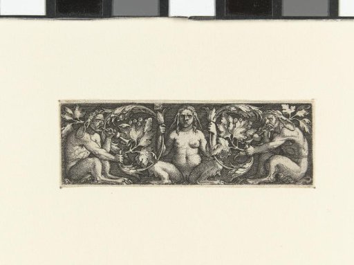 Frieze with a satyr among leafy scrolls