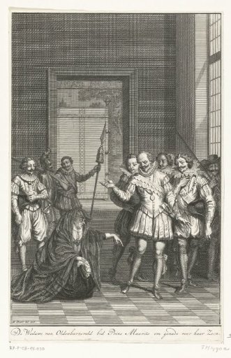 The widow of Johan van Oldenbarnevelt begs Maurice for mercy for her son Reinier, 1623