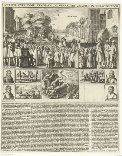 Execution of Reinier van Oldenbarnevelt, David Coorenwinder, and Adriaan van Dijk, 1623