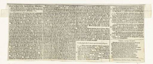 Text page accompanying the print of the execution of Reinier van Oldenbarnevelt, David Coorenwinder and Adriaan van Dijk, 1623