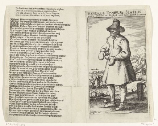Henricus Slatius, in handcuffs and leg irons, 1623