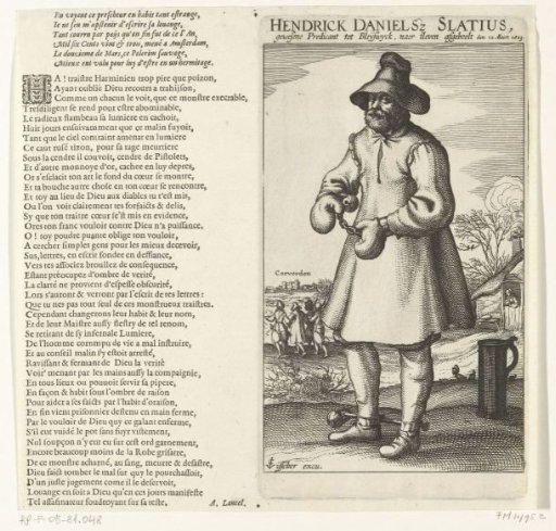 Henricus Slatius, in handcuffs and leg irons, 1623