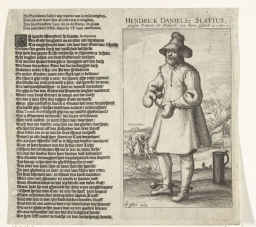 Henricus Slatius, in handcuffs and leg irons, 1623