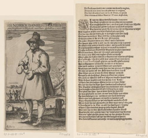 Henricus Slatius, in handcuffs and leg irons, 1623