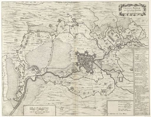 Map of the siege of Breda, 1624