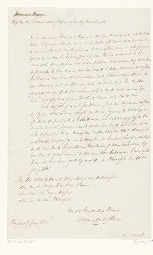 Copy of the ordinance prohibiting the printing and publishing of the satirical print on the shortage of money of Spinola, 1624