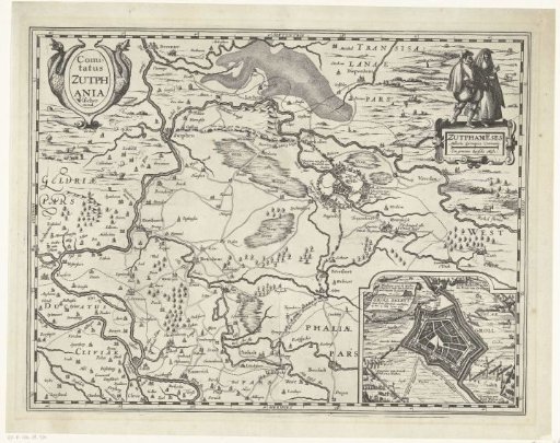Map of the County of Zutphen, 1627