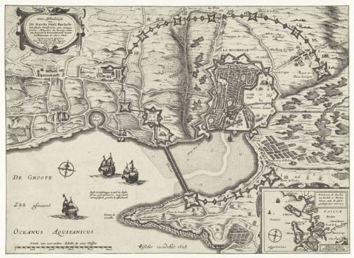 Map of the Siege of La Rochelle, 1627-1628