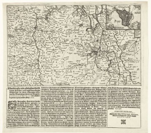 Map of North Brabant with the siege of 's-Hertogenbosch, 1629
