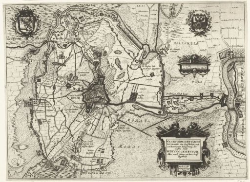 Map of the siege of 's-Hertogenbosch by Frederick Henry, 1629