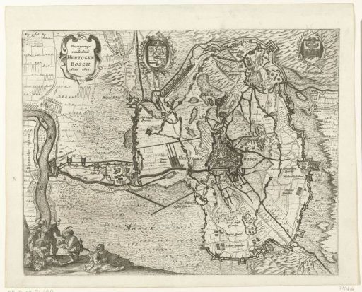 Map of the siege of 's-Hertogenbosch by Frederick Henry, 1629