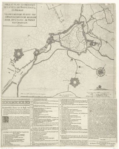 Map of the Siege of 's-Hertogenbosch by Frederick Henry, 1629