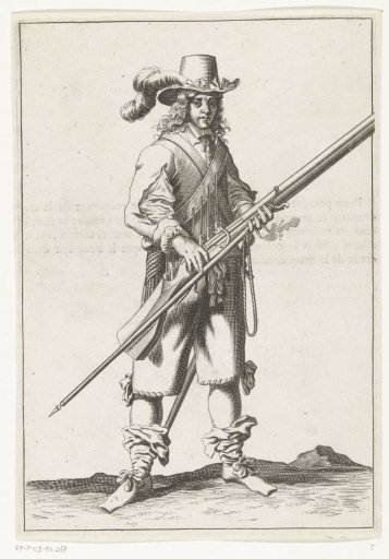 Soldier Shaking Powder from His Musket, ca. 1645