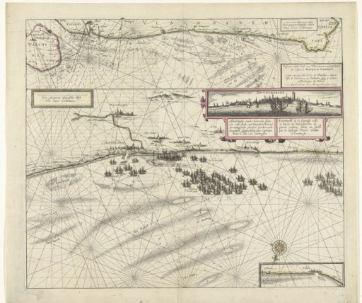 Map of the coast near Dunkirk and of the Flemish coast from Walcheren to Boulogne, 1631