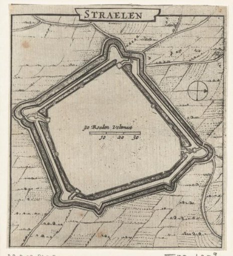 Map of Straelen, 1631-1632