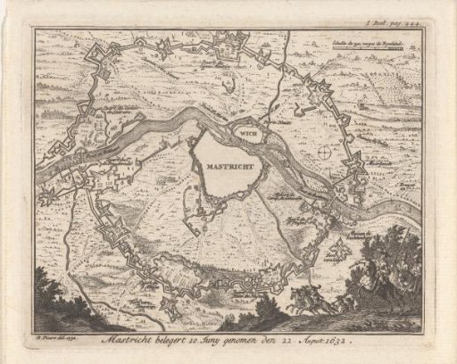 Maplet of the Siege of Maastricht, 1632