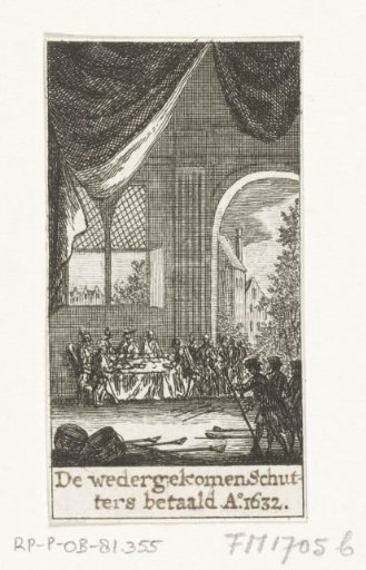 Payment of the Amsterdam civic guards returned from Nijmegen, 1632
