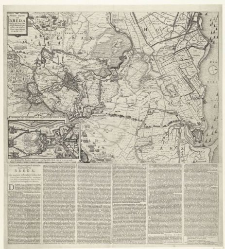 Map of the siege of Breda, 1637