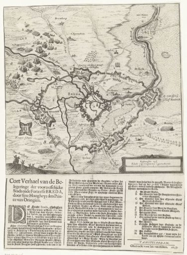 Map of the siege of Breda, 1637